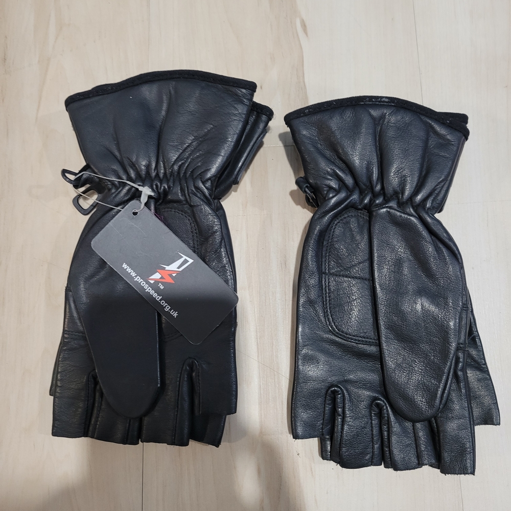 Black Leather Gloves by